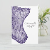 Vintag Corset Junggeselinnen-Abschied Einladung (Stehend Vorderseite)