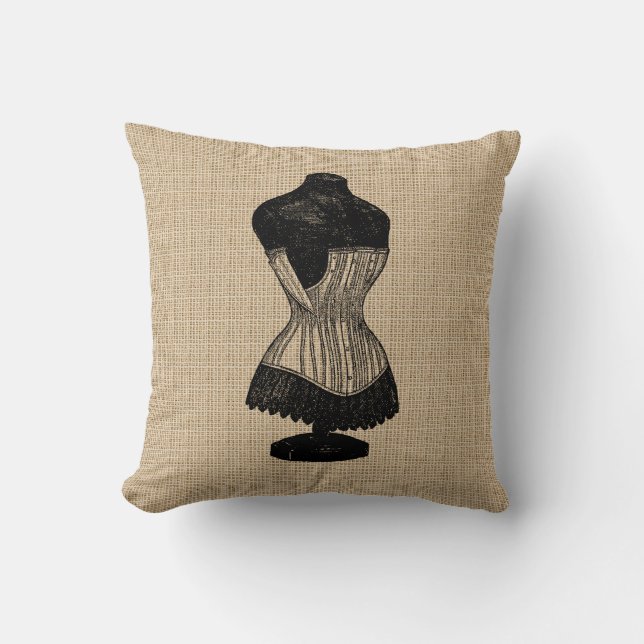 Vintag Corset Pillow Kissen (Vorderseite)