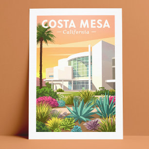 Vintag Costa Mesa Kalifornien Postkarte