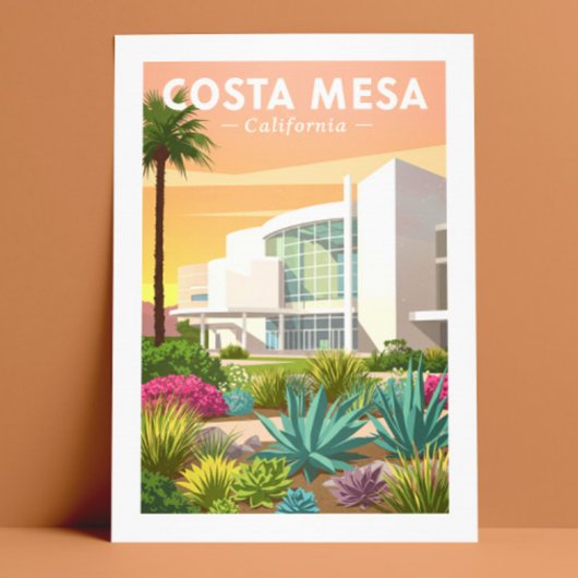 Vintag Costa Mesa Kalifornien Postkarte