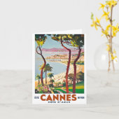 Vintag Cote D'Azur Cannes Karte (Gelbe Blume)