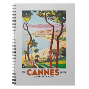Vintag Cote D'Azur Cannes Notizblock