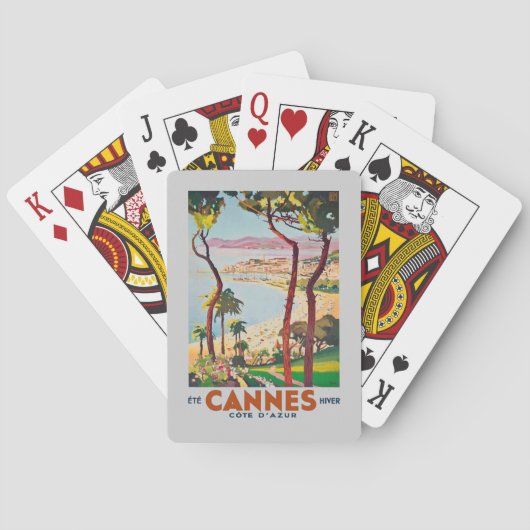 Vintag Cote D'Azur Cannes Spielkarten (Rückseite)