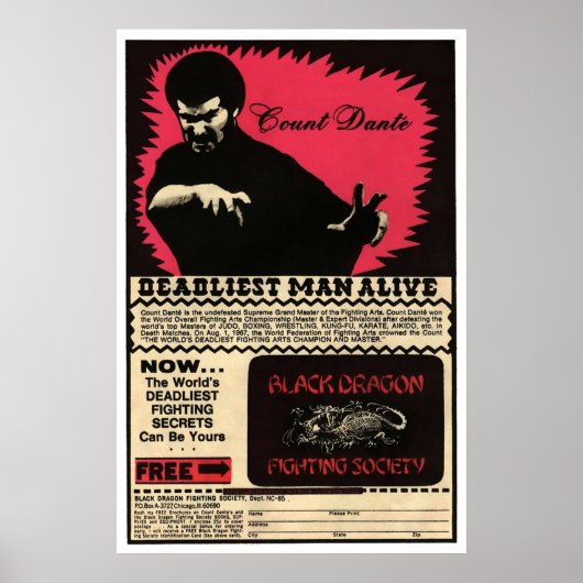 Vintag Count Dante Ad Poster (Vorne)
