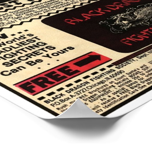 Vintag Count Dante Ad Poster (Ecke)