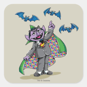 Vintag Count von Count Quadratischer Aufkleber