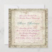 Vintag Country Brautparty Tee Party Einladung (Rückseite)