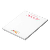 Vintag Country Orange Wildblume Aquarell Notizblock (Rotiert)