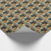 Vintag Couple Skaten Geschenkpapier (Ecke)