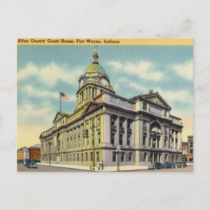 Vintag, Court House, Fort Wayne, Indiana Postkarte