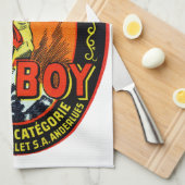 Vintag Cowboy Ale Handtuch (Viertel Falte)