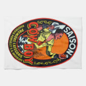Vintag Cowboy Ale Handtuch (Horizontal)