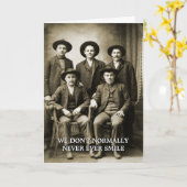 Vintag Cowboy Antiquitäten Männer West Foto Funny Karte (Gelbe Blume)