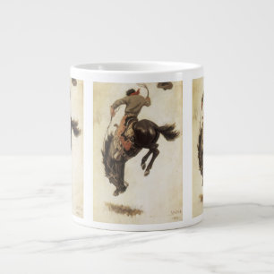 Vintag Cowboy, Bronco Buster Studie von NC Wyeth Jumbo-Tasse