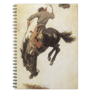Vintag Cowboy, Bronco Buster Studie von NC Wyeth Notizblock