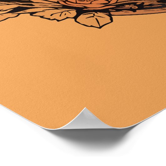 Vintag Cowboy Cat Design Poster (Ecke)