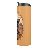 Vintag Cowboy Cat Design Thermosbecher (Nach rechts gedreht)