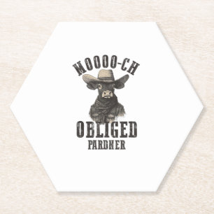 Vintag Cowboy Cow Shirt Moooch Obligierte Pardner  Untersetzer