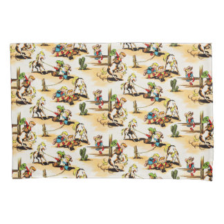 Vintag Cowboy Cowgirl Country Kids Pony Cactus Kissenbezug