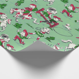 Vintag Cowboy & Cowgirl Geschenkpapier