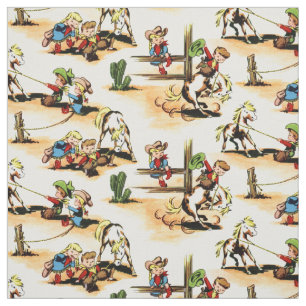 Vintag Cowboy - Cowgirls - Pferde - Western Ranch Stoff