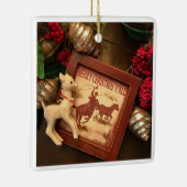 Vintag Cowboy Frohe Weihnachten Y'all Ornament (Rechts)