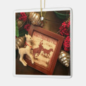 Vintag Cowboy Frohe Weihnachten Y'all Ornament (Links)