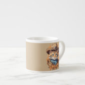 Vintag Cowboy Kitten Design Espressotasse (Vorderseite Rechts)