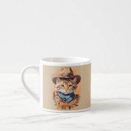 Vintag Cowboy Kitten Design Espressotasse
