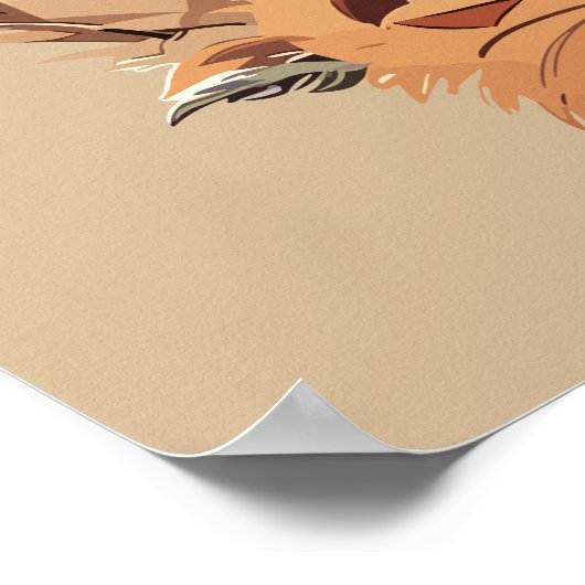 Vintag Cowboy Kitten Design Poster (Ecke)