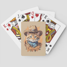 Vintag Cowboy Kitten Design Spielkarten