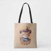 Vintag Cowboy Kitten Design Tasche (Vorderseite)