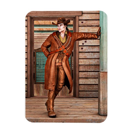Vintag Cowboy Magnet (Vertikal)