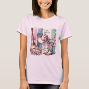Vintag Cowboy Musician T - Shirt - Gitarre,