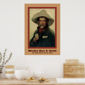 Vintag Cowboy Personalisiert Bar Poster (Küche)