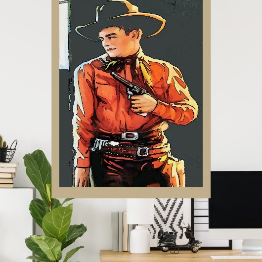 Vintag Cowboy Poster (Heimbüro)