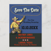 Vintag Cowboy Save the Date