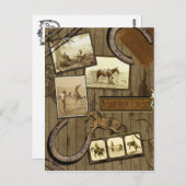 Vintag Cowboy Scrapbook Postkarte (Vorne/Hinten)