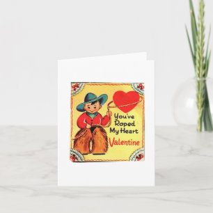 Vintag Cowboy Valentine Karte