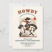 Vintag Cowboy Western Geburtstag Einladung (Vorderseite)
