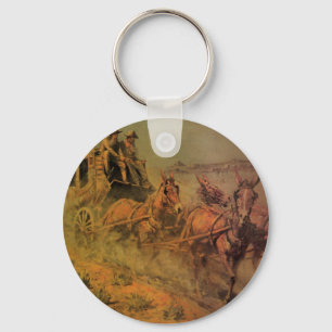 Vintag Cowboys, Der Bühne-Coach von John Borein Schlüsselanhänger