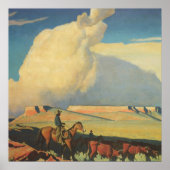 Vintag Cowboys, Open Range von Maynard Dixon Poster (Vorne)