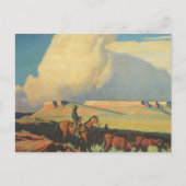 Vintag Cowboys, Open Range von Maynard Dixon Postkarte (Vorderseite)