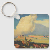 Vintag Cowboys, Open Range von Maynard Dixon Schlüsselanhänger (Vorderseite)