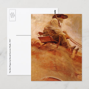 Vintag Cowboys, The Ore Wagon von NC Wyeth Postkarte