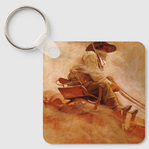 Vintag Cowboys, The Ore Wagon von NC Wyeth Schlüsselanhänger