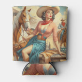 Vintag Cowgirl Dosenkühler (Vorderseite)