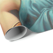 Vintag Cowgirl Geschenkpapier (Rolleneckpunkt)