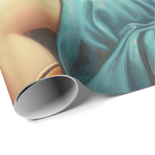 Vintag Cowgirl Geschenkpapier (Rolleneckpunkt)