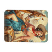 Vintag Cowgirl Magnet (Horizontal)